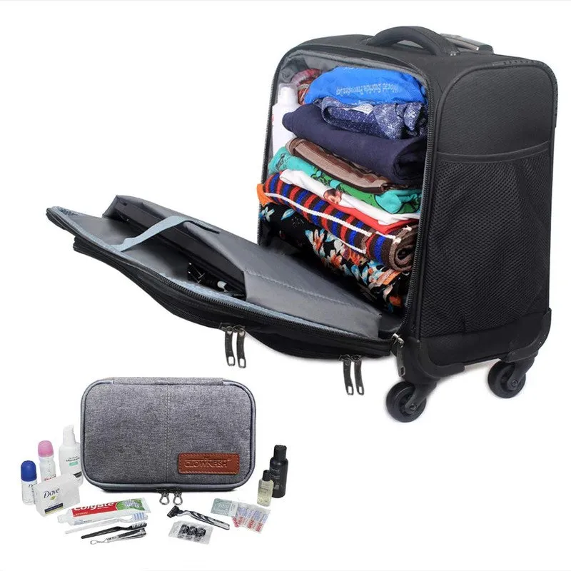 18 inch: Hard Case Suitcase with 8 Wheels & Combination Lock | Spacious & Durable | Joyride Black