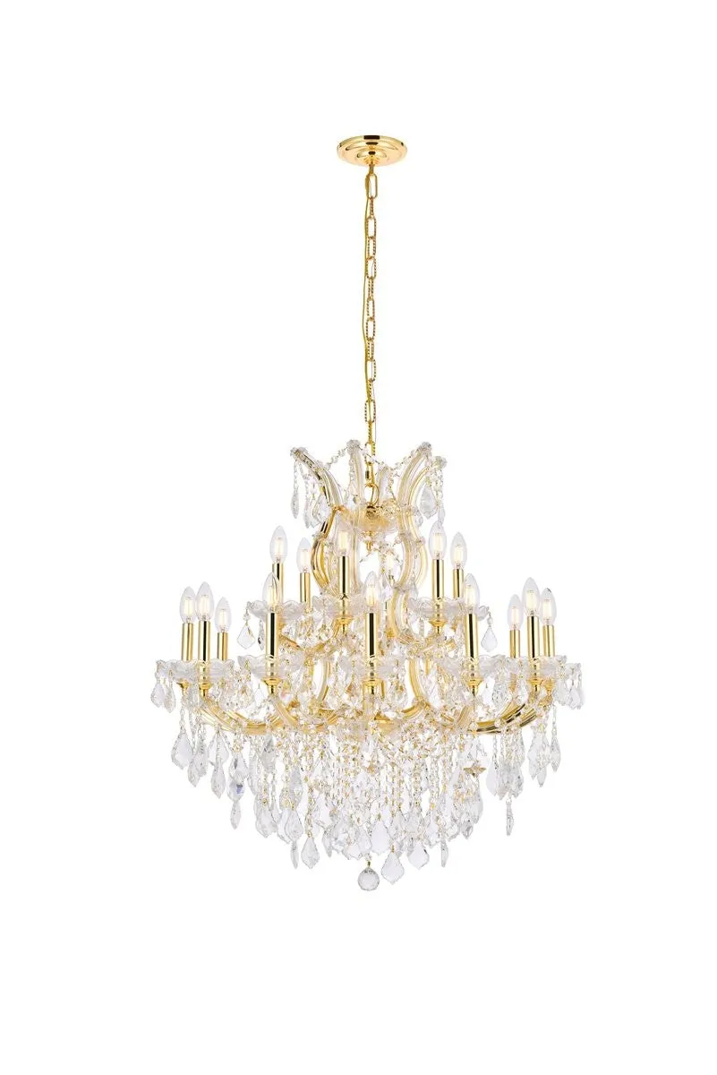 19 light Chandelier from the Maria Theresa Collection in Gold Finish by Elegant Lighting