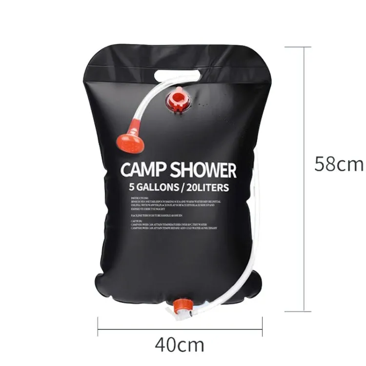 20L Outdoor Folding Solar Shower Bag Portable Water Storage Bag For Home Use