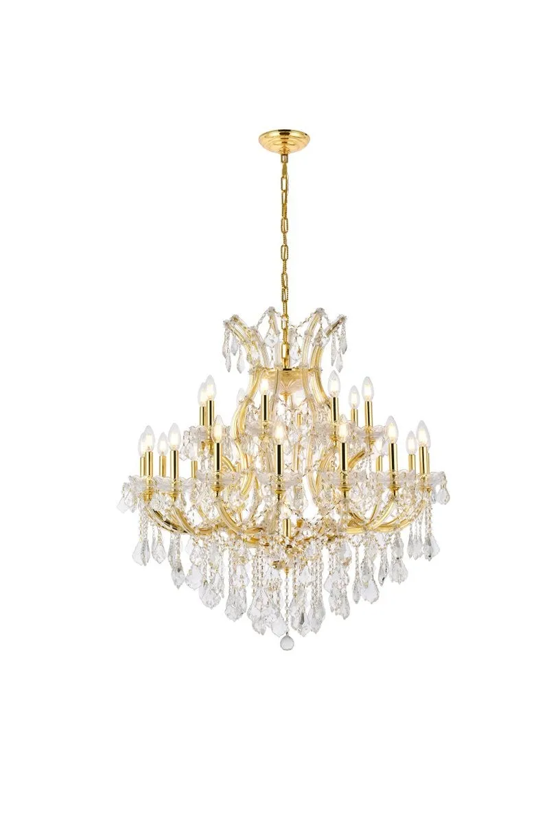 24 Light Chandelier from the Maria Theresa Collection in Gold Finish by Elegant Lighting