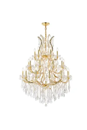 28 Light Chandelier from the Maria Theresa Collection in Gold Finish by Elegant Lighting