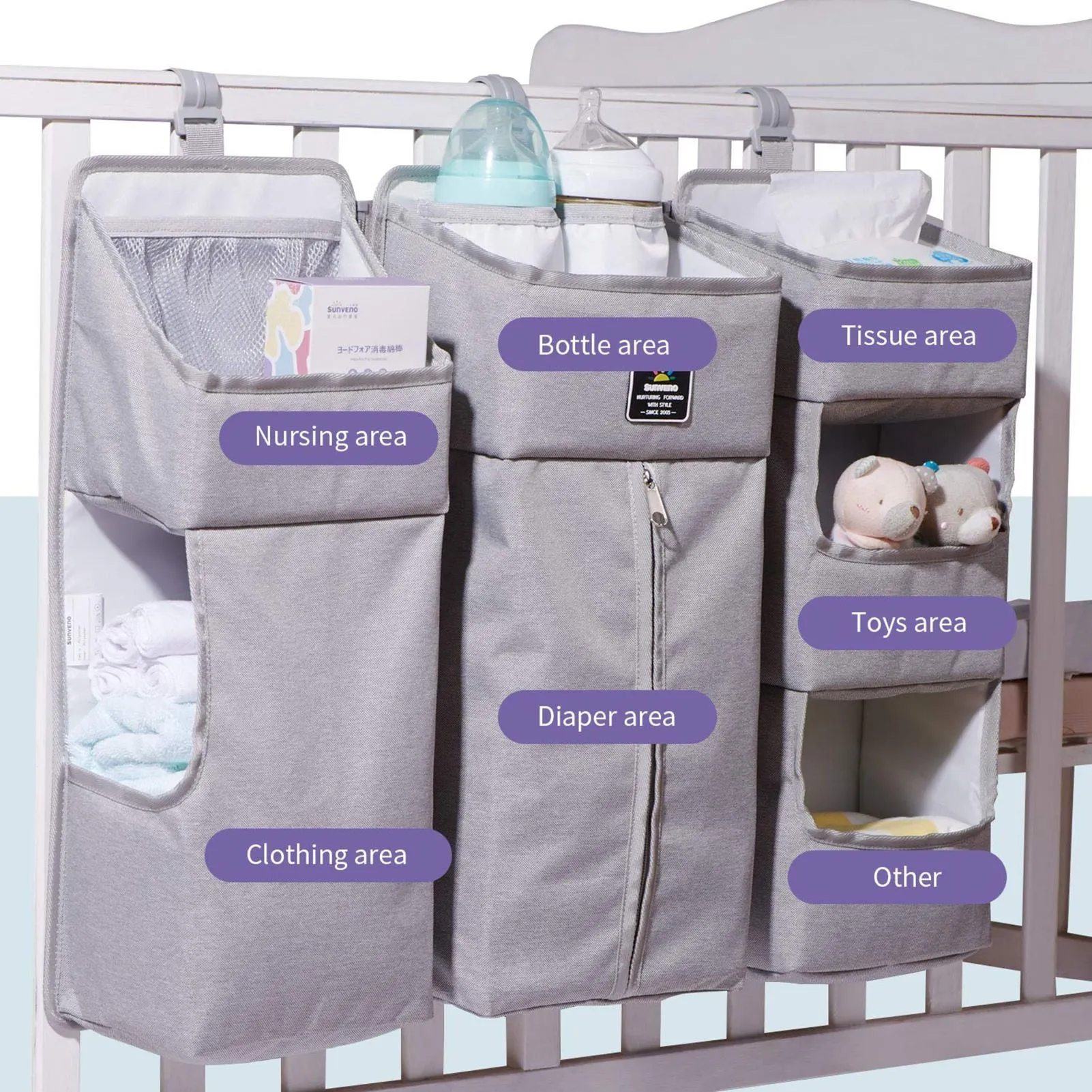 3-in-1 Crib Organizer