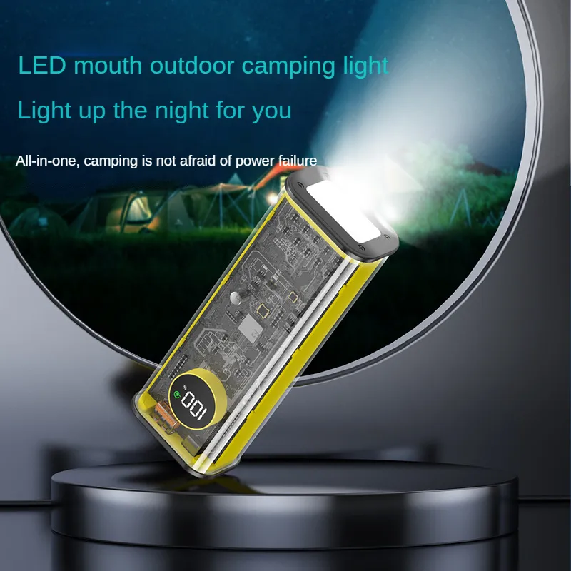 30000Mah 22.5W Super Fast Charge Power Bank With Led Light Q-Cd1008 Yellow