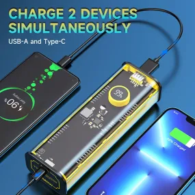 30000Mah 22.5W Super Fast Charge Power Bank With Led Light Q-Cd1008 Yellow