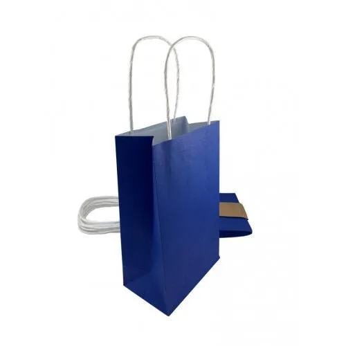 5pk Navy Blue Paper Party Gift Bags