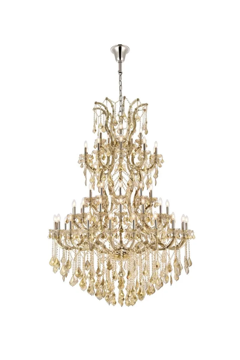 61 Light Chandelier from the Maria Theresa Collection in Golden Teak Finish by Elegant Lighting