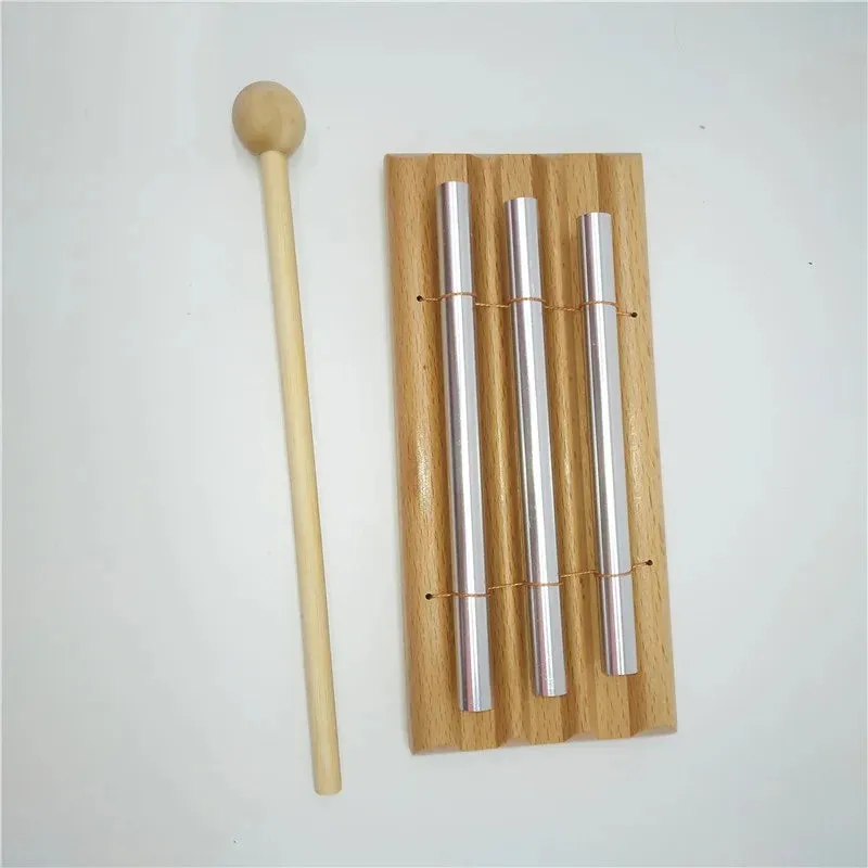 7-Tone Wooden Chimes with Mallet Percussion Instrument for Prayer Yoga Meditation