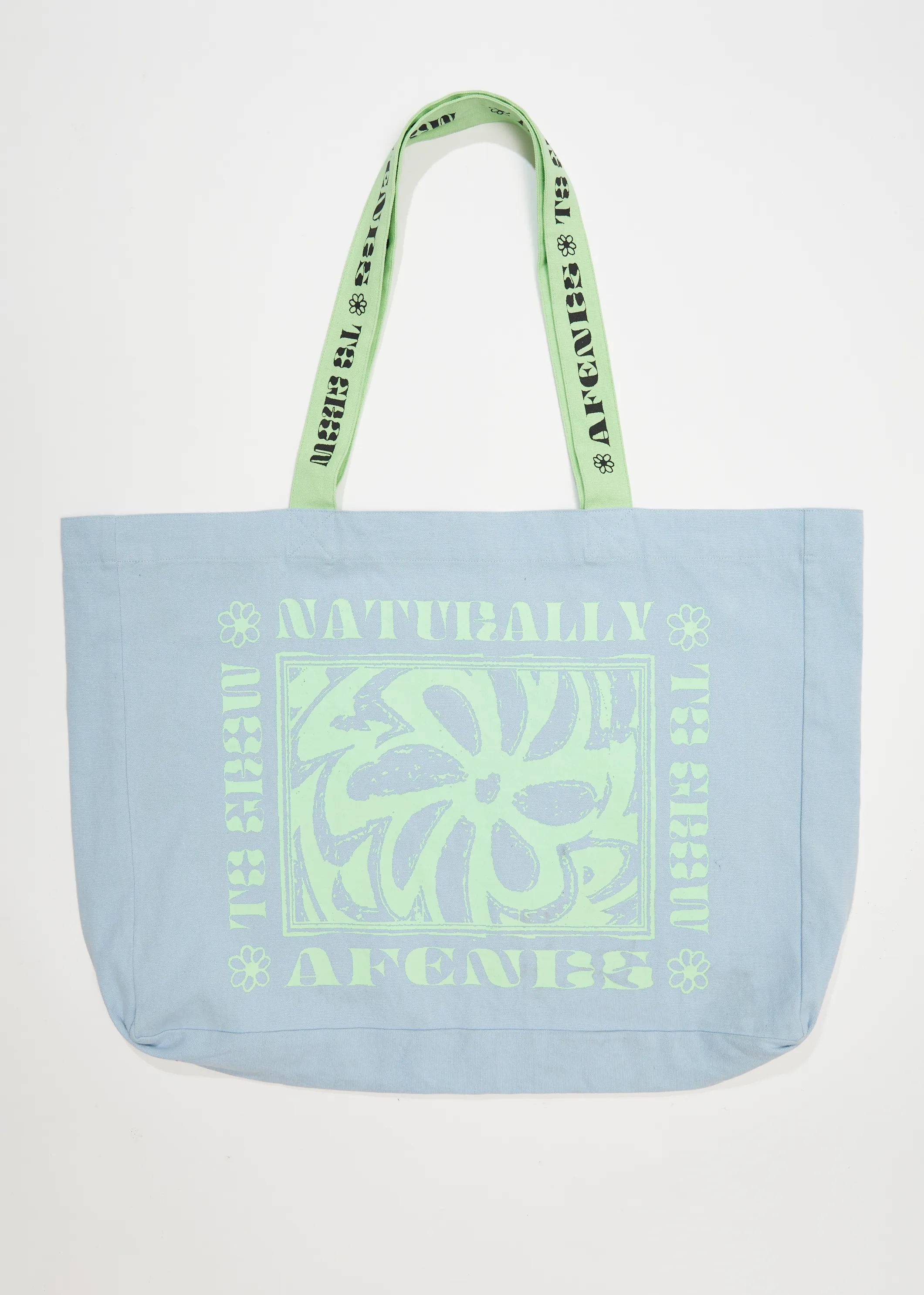 AFENDS Unisex To Grow - Oversized Tote Bag - Powder Blue