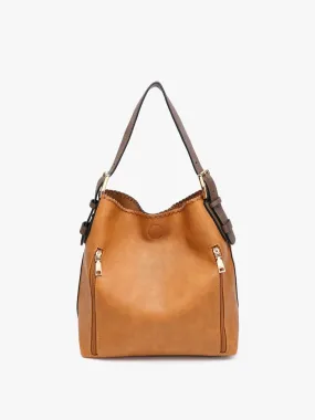 Alexa 2-in-1 Hobo Bag, Camel/Dark