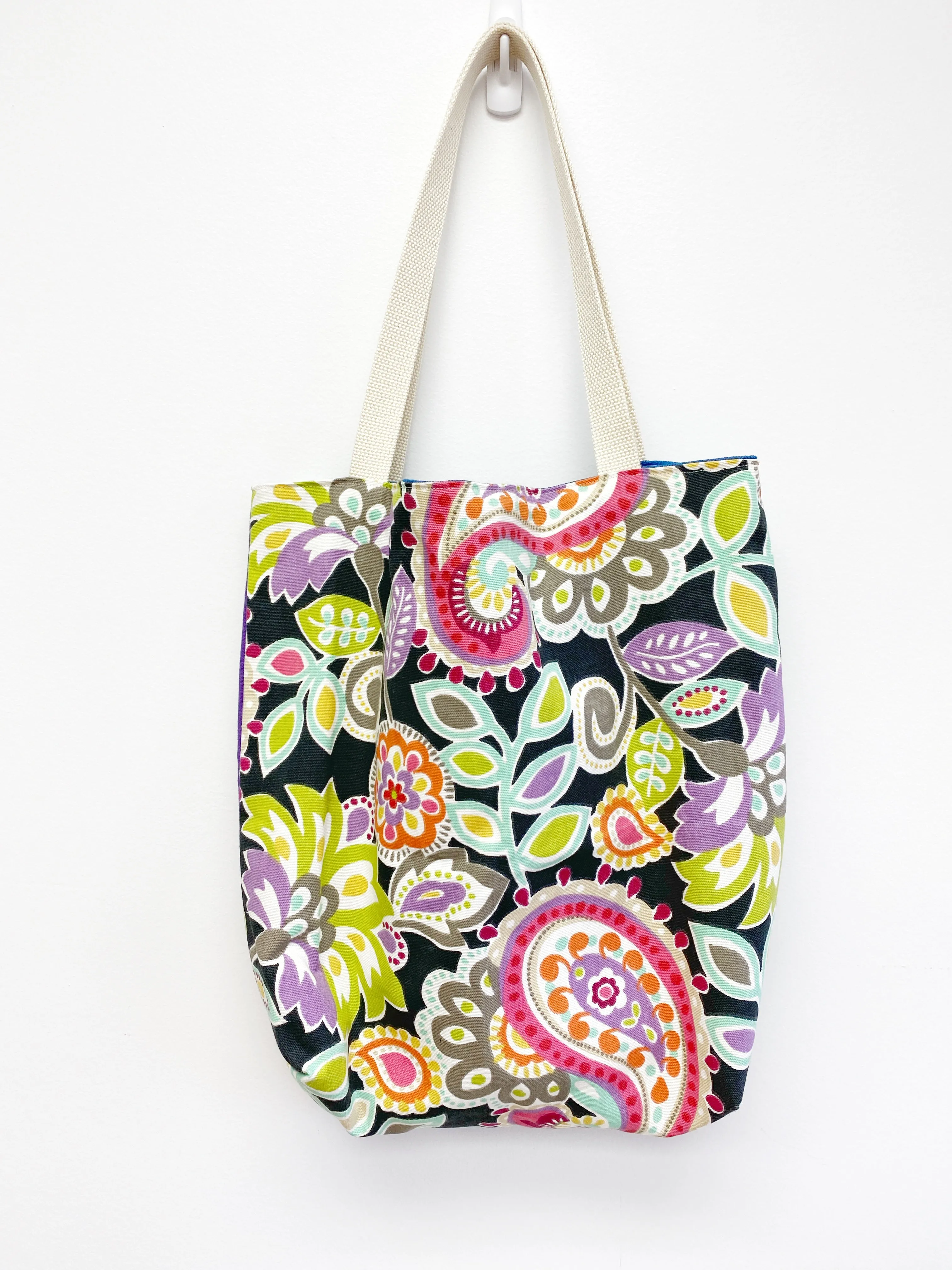 B53 Farmers Market Tote, Summer Market Bag, Reusable Grocery Bag, Eco-Friendly, Festival Bag