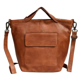 Bianca Crossbody Tote in Cognac