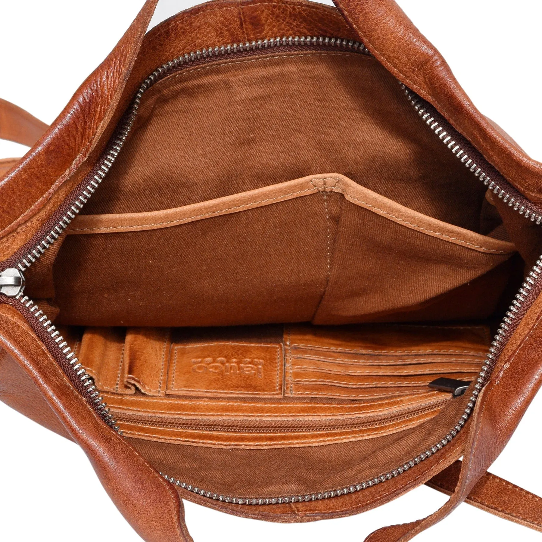 Bianca Crossbody Tote in Cognac