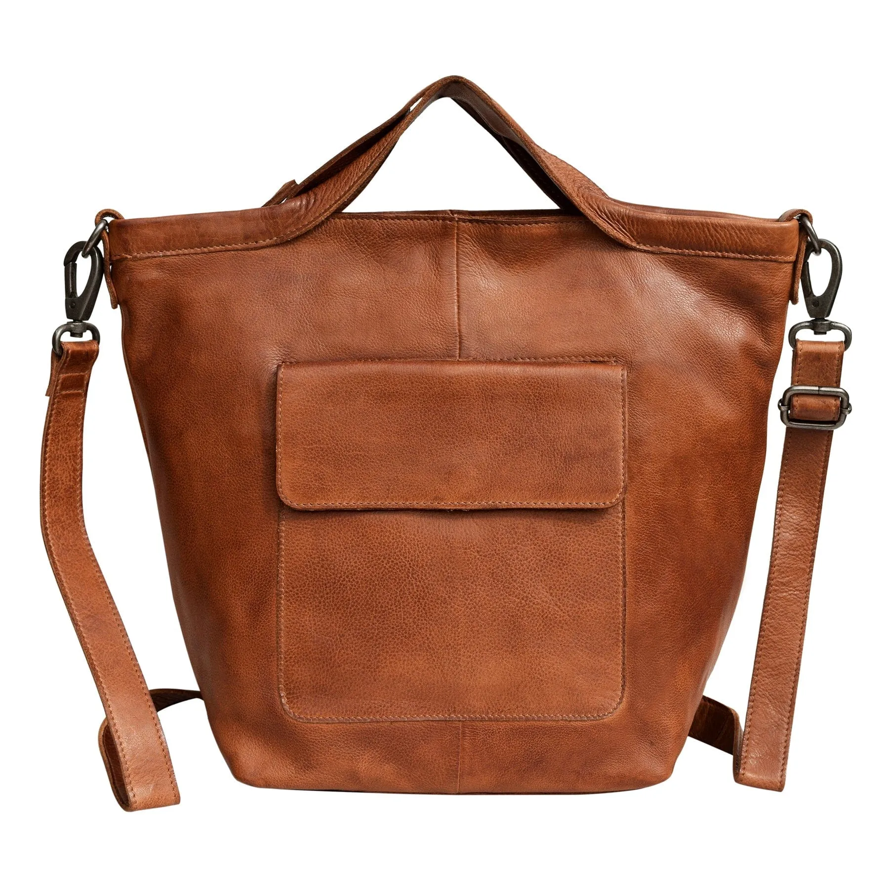 Bianca Crossbody Tote in Cognac