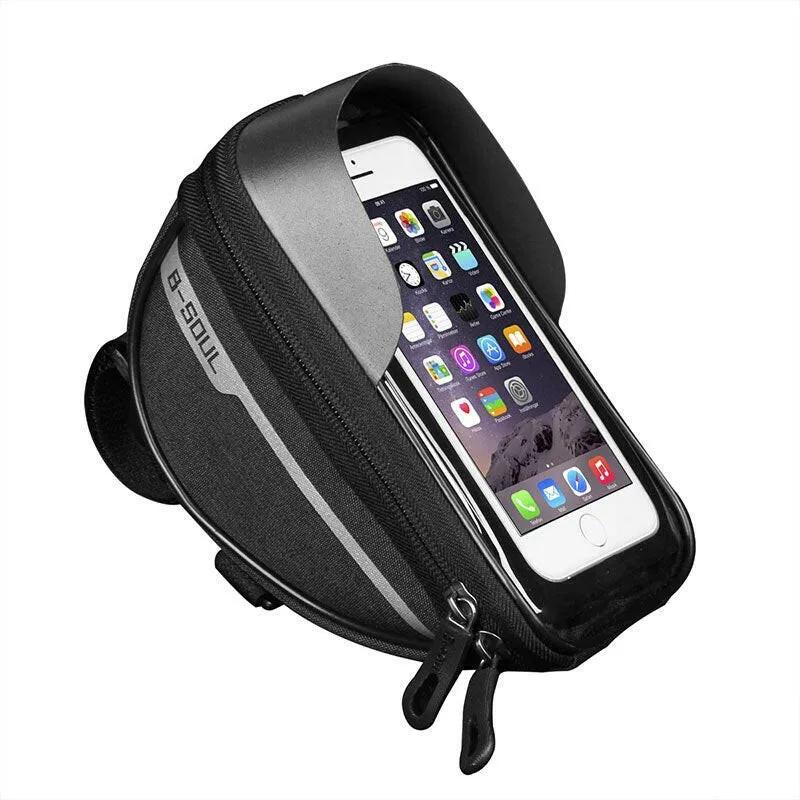 Bike Bag 1L Frame Front Tube Cycling Bag Bicycle Waterproof Phone Case Holder 7 Inches Touchscreen Bag Accessories