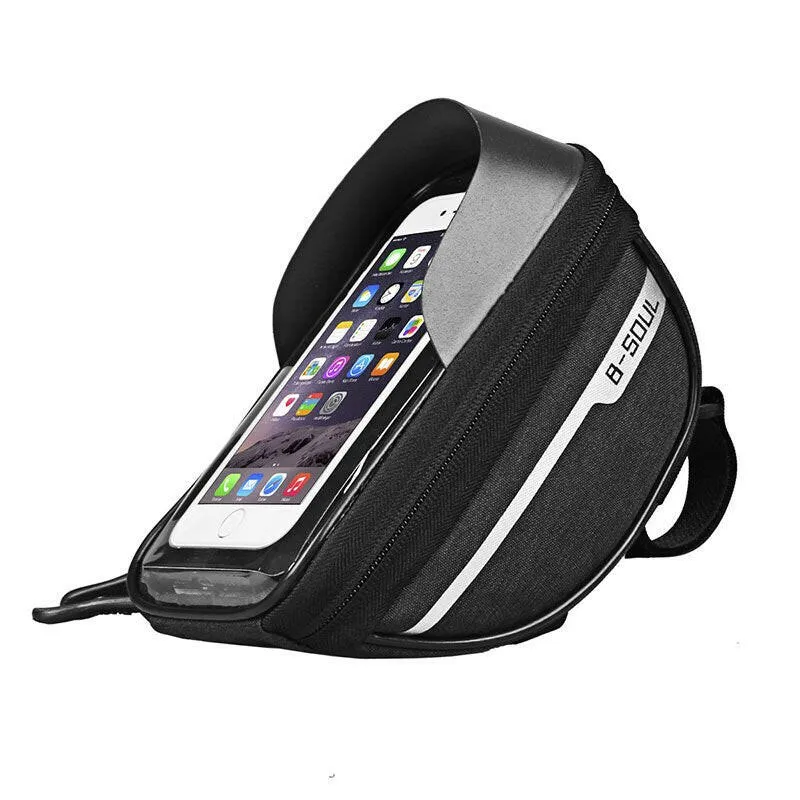 Bike Bag 1L Frame Front Tube Cycling Bag Bicycle Waterproof Phone Case Holder 7 Inches Touchscreen Bag Accessories