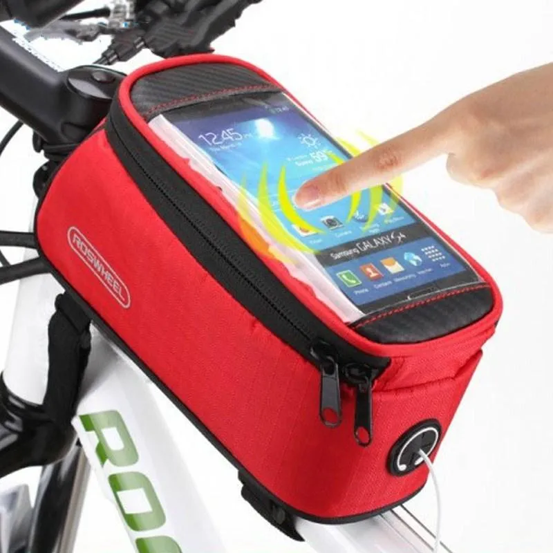 Bike Bag Cycling Bicycle Bag Pollice Gps Sacchetto Pacchetto Telefono Cellulare Touch Screen Phone Rainproof Nylon Bags