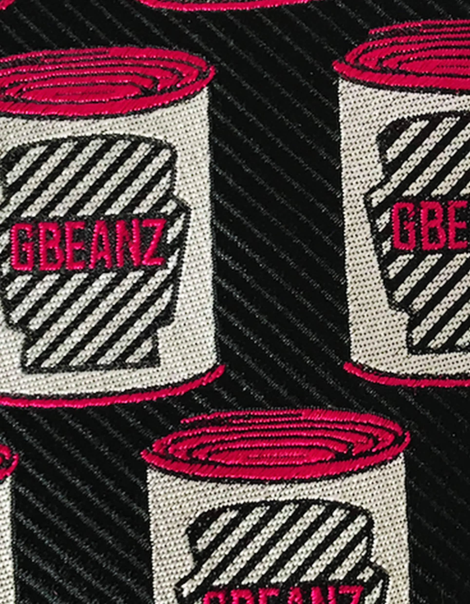 Black & Pink Gbeanz Tie