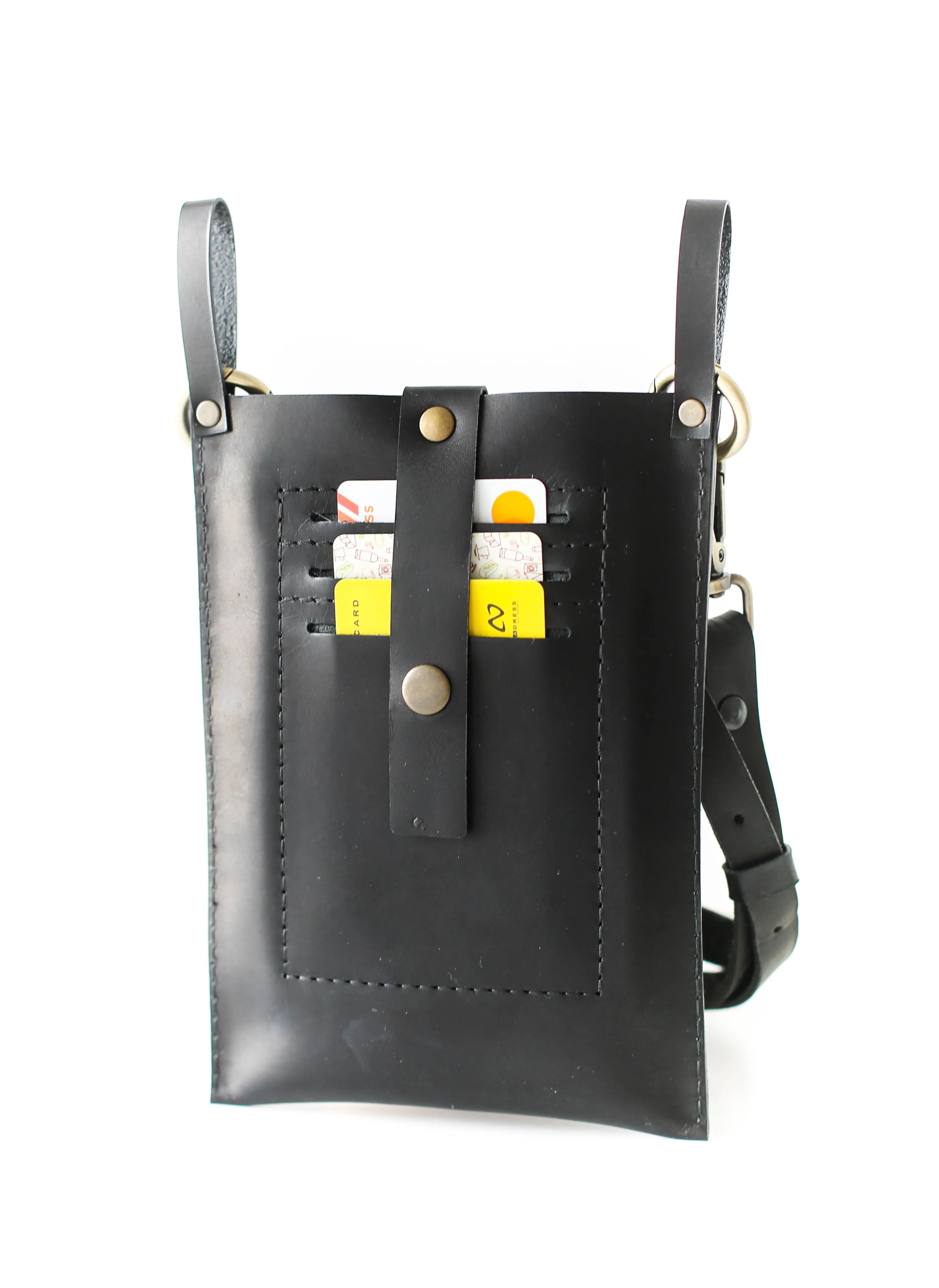 Black Leather Phone Bag