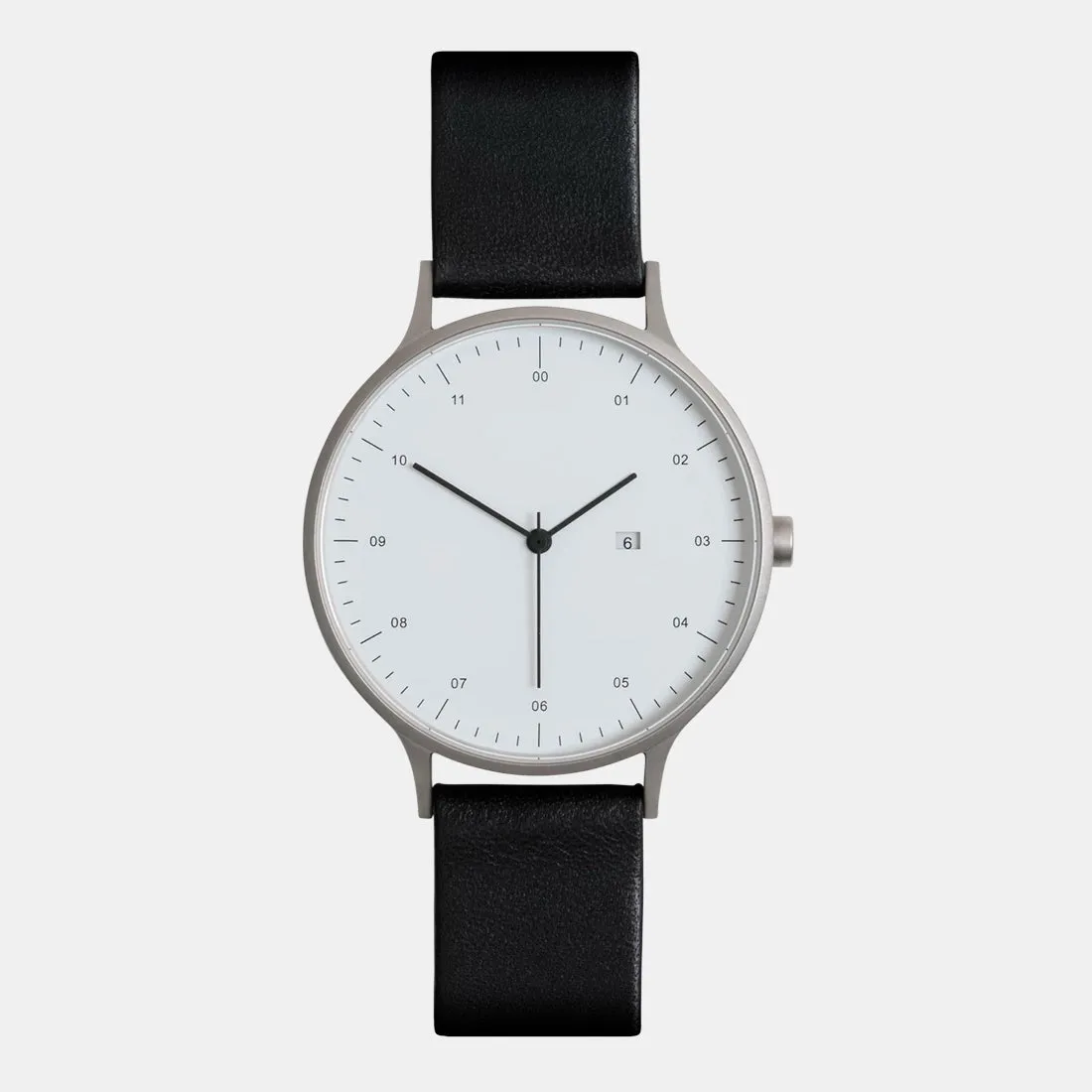 Black Leather Slapy Watch