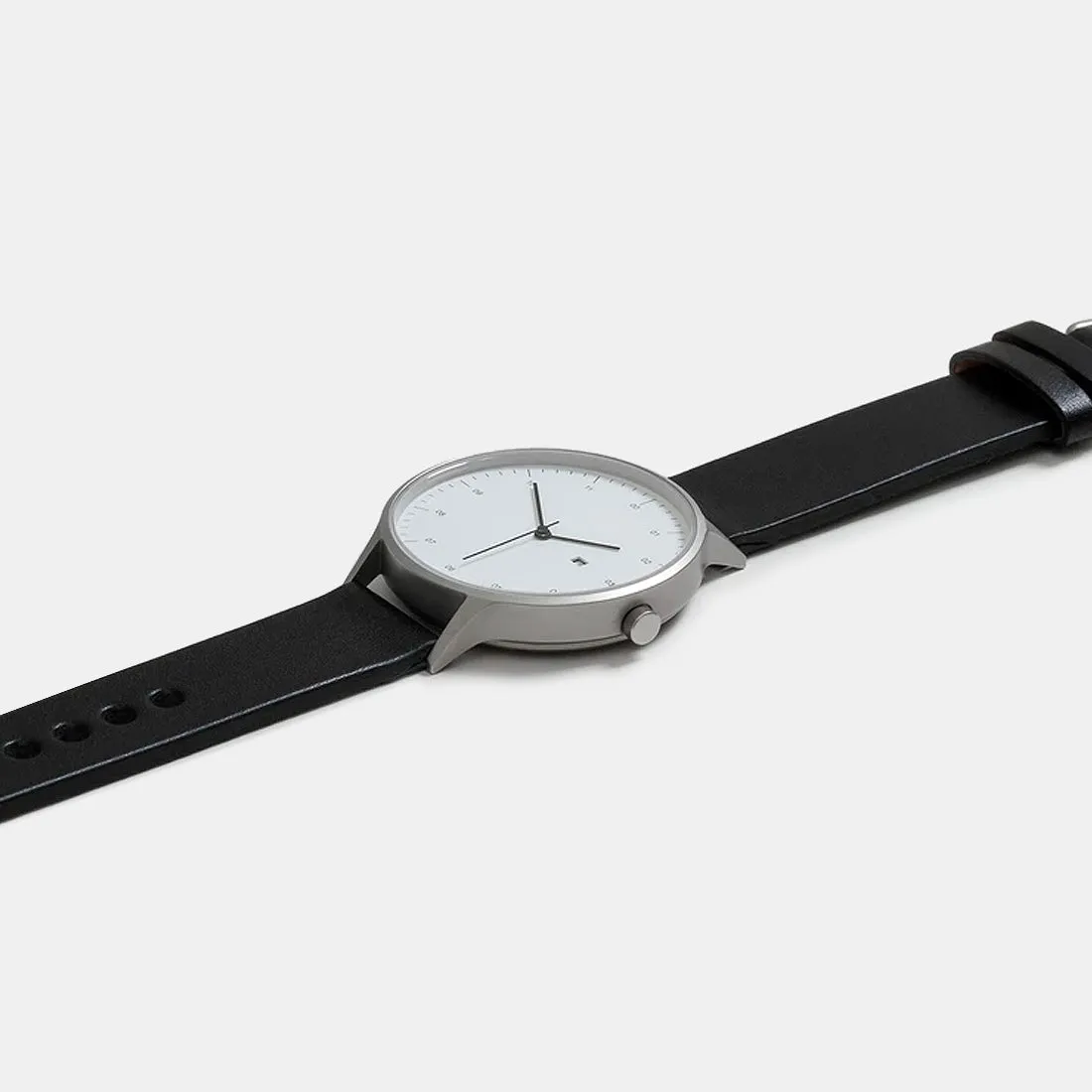 Black Leather Slapy Watch