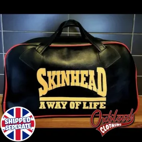 Black, Yellow & Red - Skinhead a Way of Life Holdall Style Sports Bag - Hand-stitched Skinhead Clothing