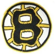 Boston Bruins Emblem Hockey Yarmulke / Special Knit Kippah Hand Made in Israel