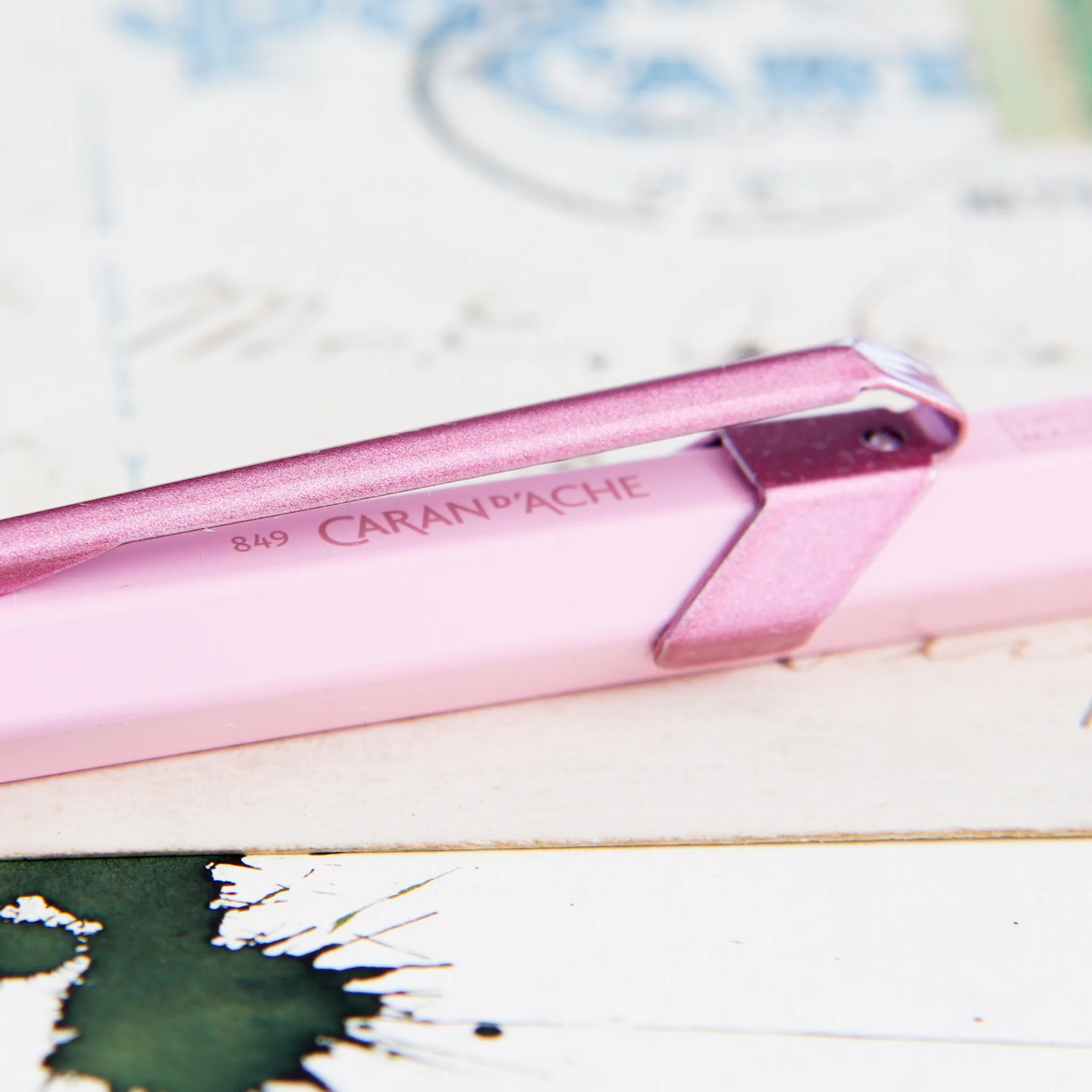 Caran d'Ache 849 Claim Your Style Rose Quartz Ballpoint Pen