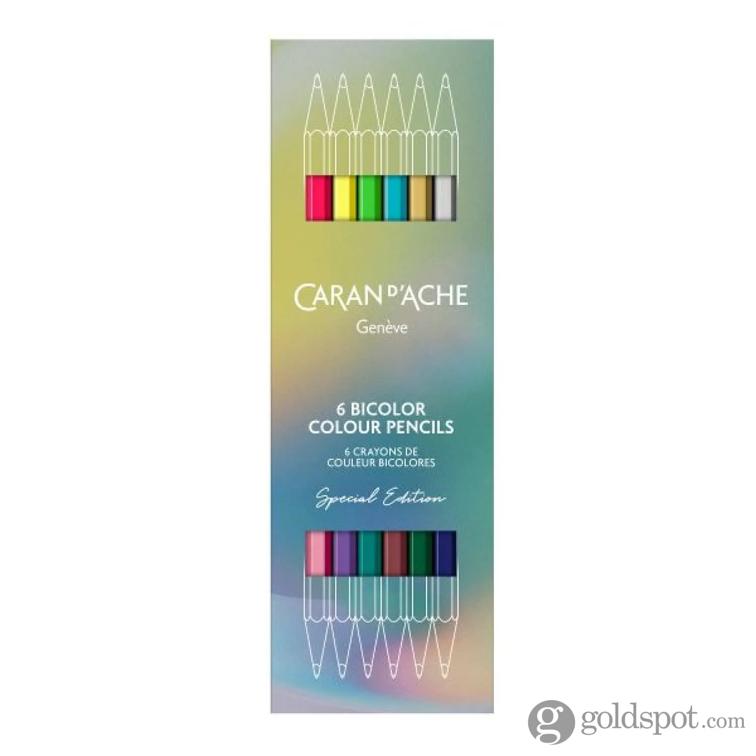 Caran d'Ache Claim Your Style Bicolor Colored Pencil - 6 Piece Set