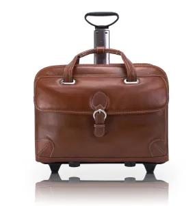 CARUGETTO | 15" Leather Detachable-Wheeled Laptop Briefcase