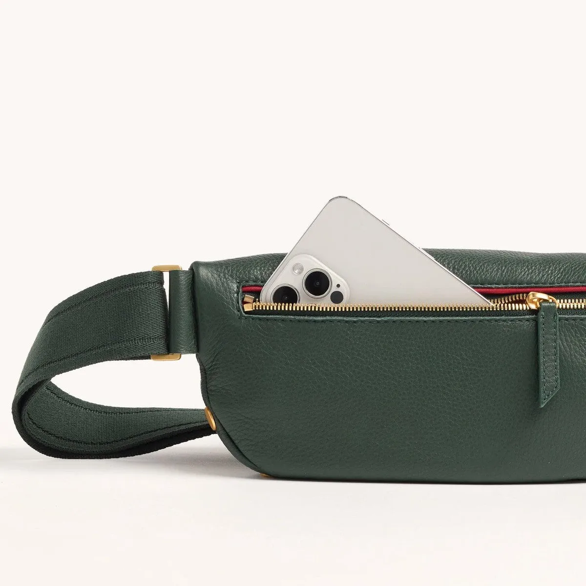 CHARLES CROSSBODY MED - Green Room Pebble/Brushed Gold