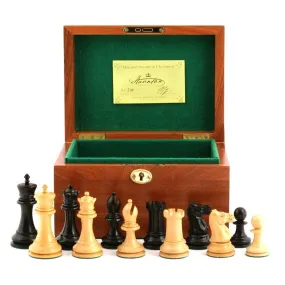 Chess pieces - 1890 Edition 3.5" in Mahogany Box