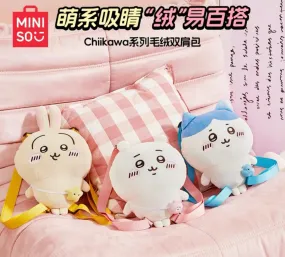 ChiiKawa X Miniso | ChiiKawa Hachiware Usagi Outing Plush Doll Backpack - Kawaii items Room Decoration doll