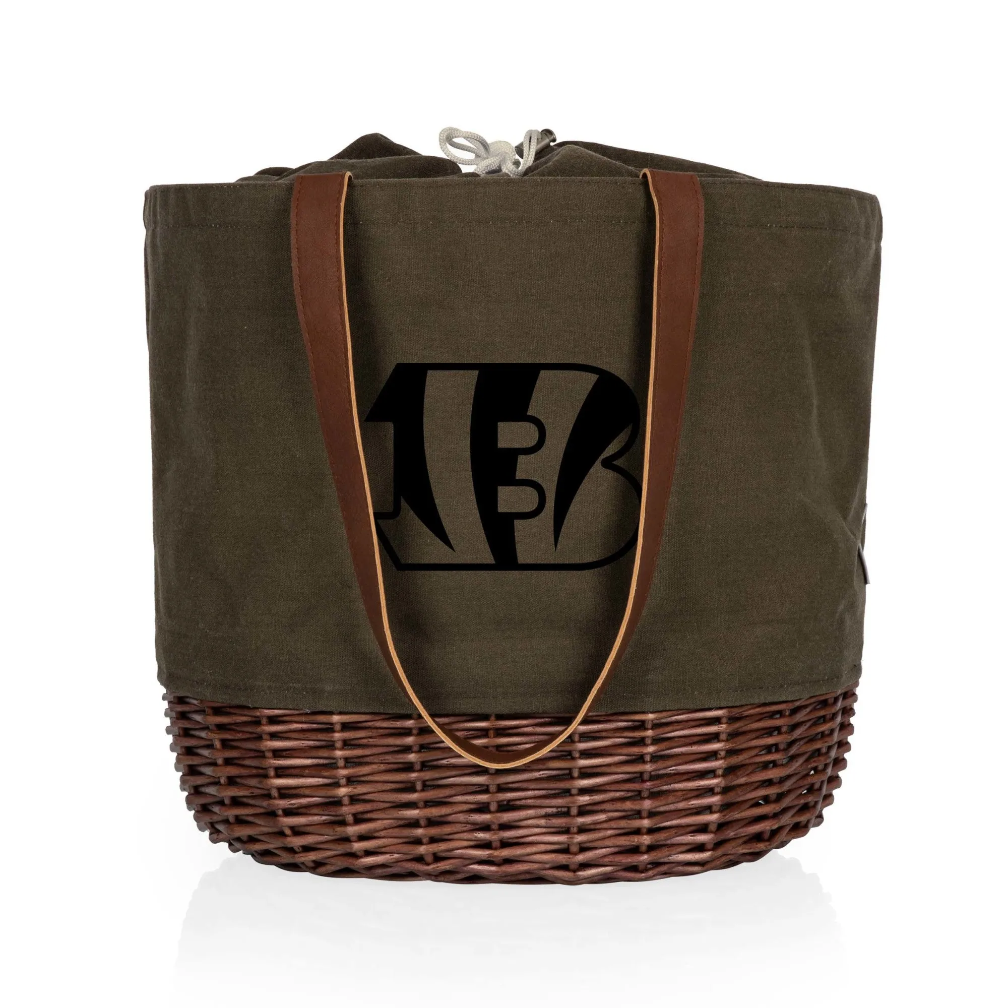 Cincinnati Bengals - Coronado Canvas and Willow Basket Tote