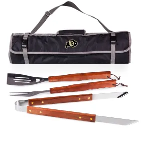 Colorado Buffaloes - 3-Piece BBQ Tote & Grill Set