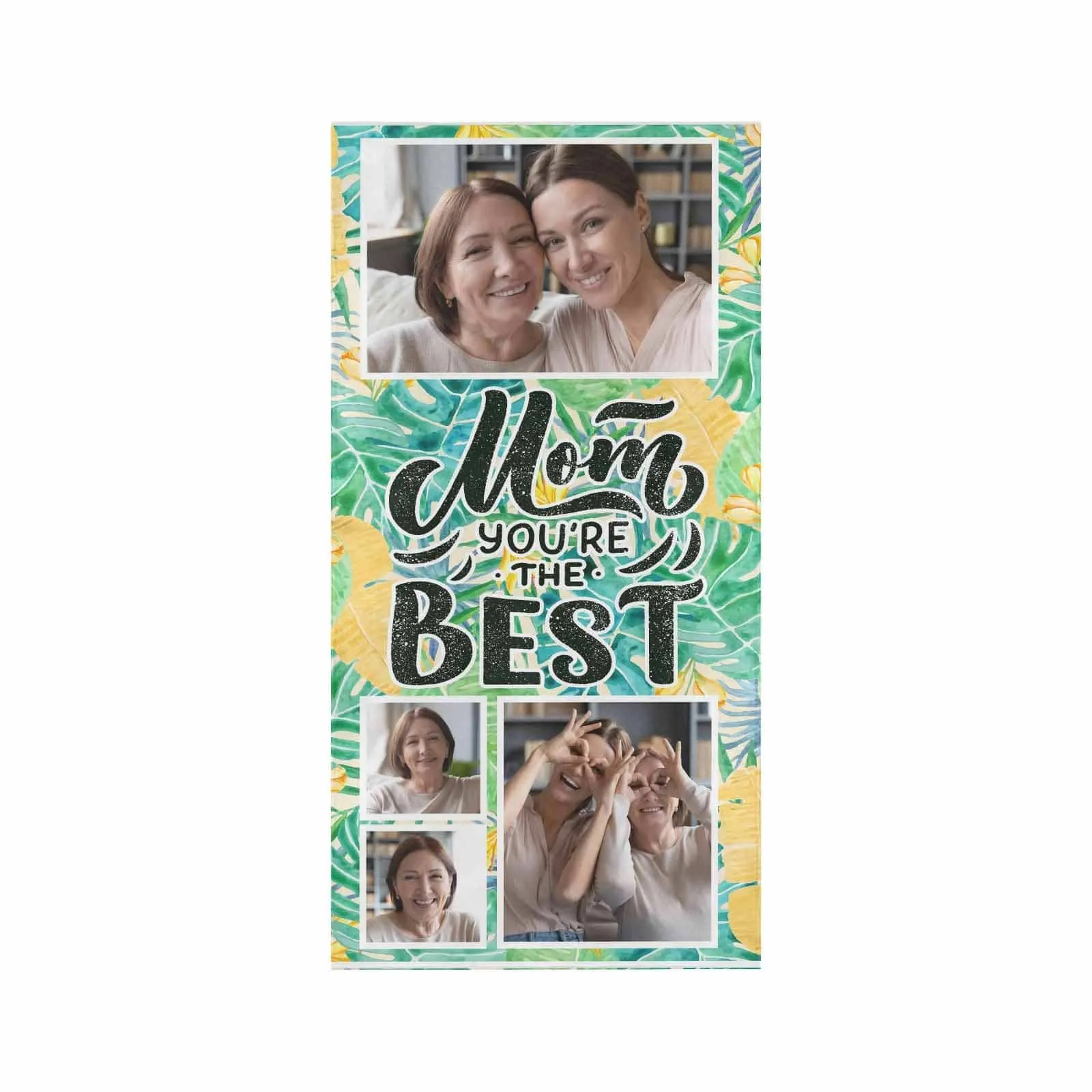 Custom Face Best Mom Beach Towel Quick-Dry, Sand-Free, Super Absorbent, Non-Fading, Beach&Bath Towel Beach Blanket Personalized Mother's Day Beach Towel