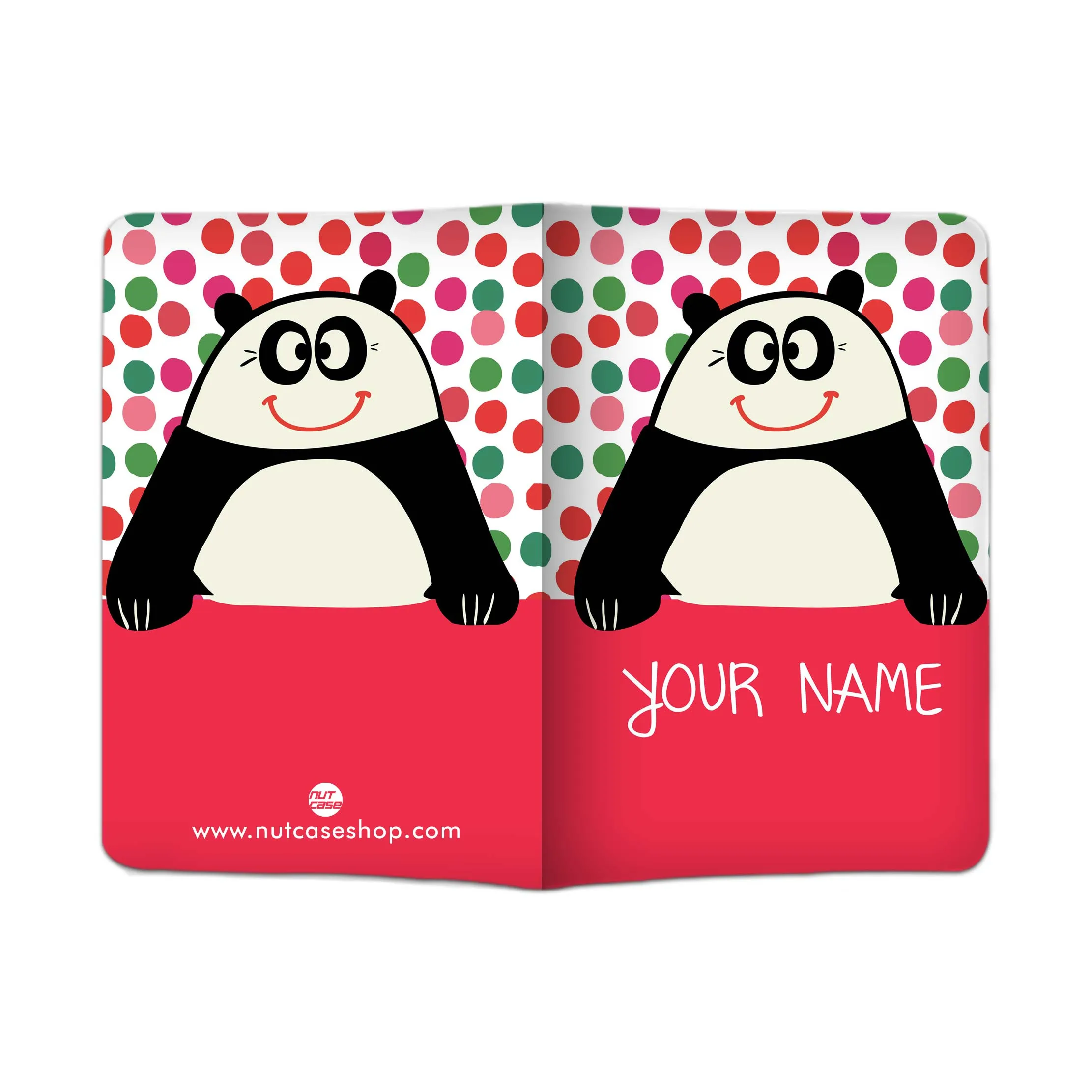 Customized Passport Cover and Luggage Tag Set for Kids  - Cute Panda