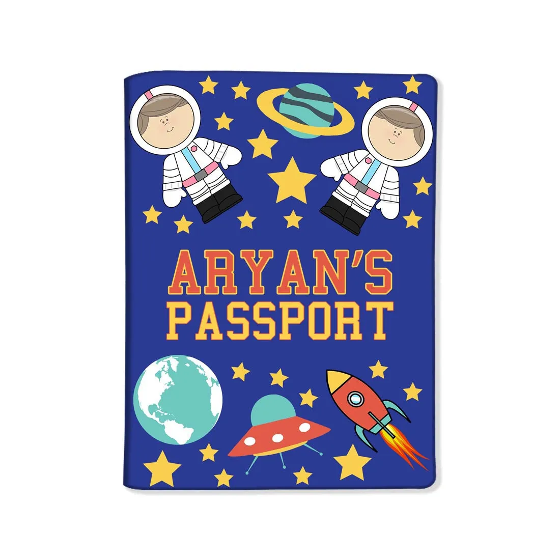 Customized Passport Cover with Luggage Tag Combo Set - Space