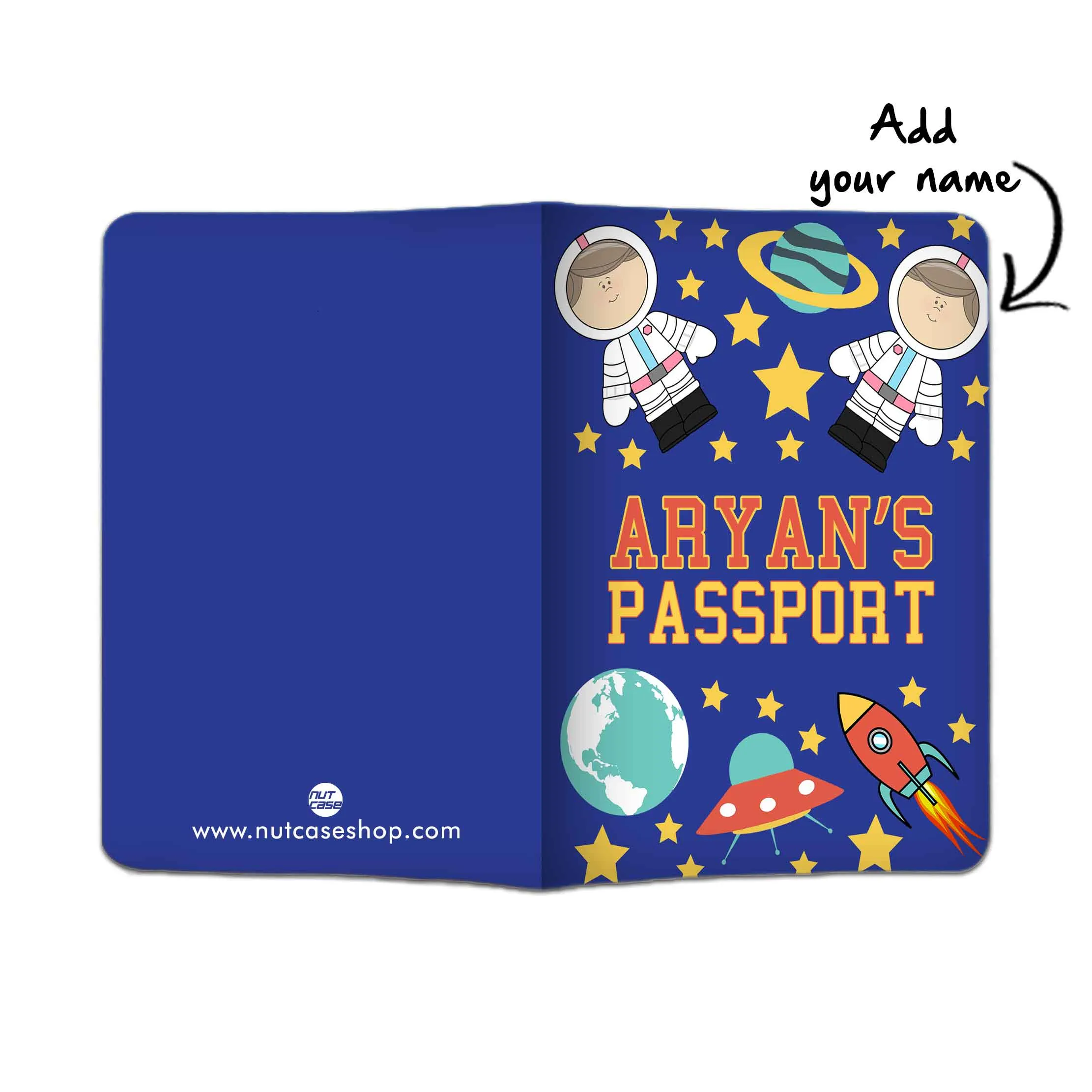 Customized Passport Cover with Luggage Tag Combo Set - Space