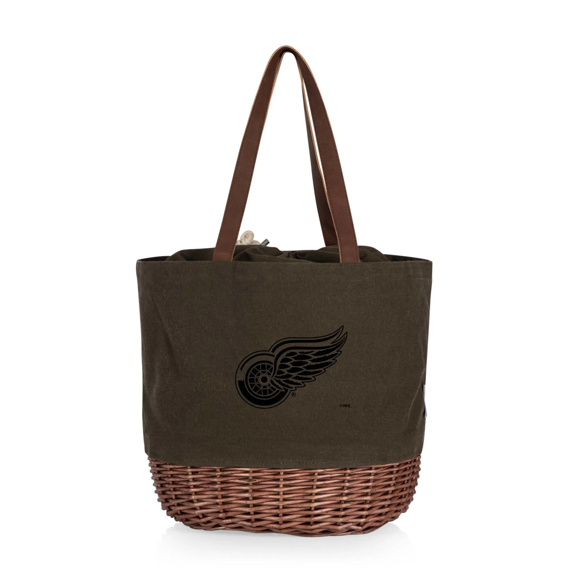 Detroit Red Wings - Coronado Canvas and Willow Basket Tote