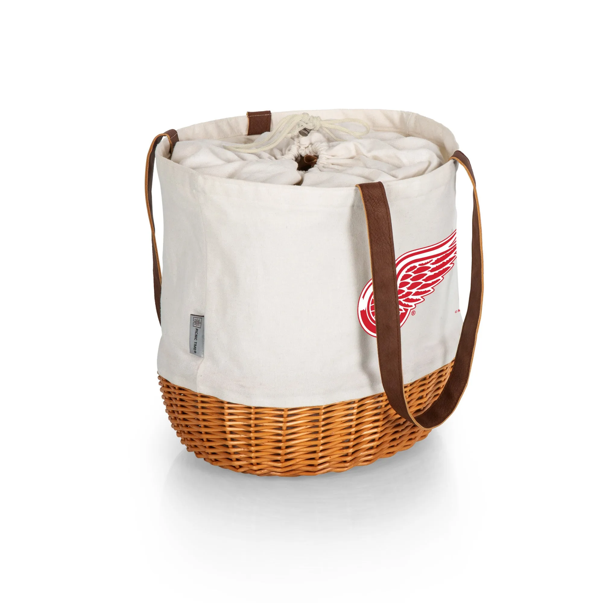 Detroit Red Wings - Coronado Canvas and Willow Basket Tote