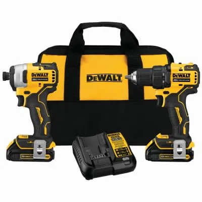 DeWalt DCK278C2 20-Volt Cordless Brushless 2-Tool Combo Kit, Drill/Driver   Impact Driver, (2) Batteries - Quantity 4