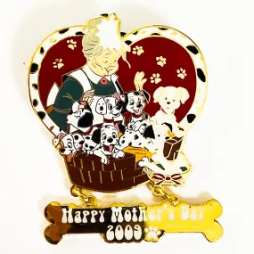 Disney Cast Exclusive Mother's Day Nanny 101 Dalmatians 7 Puppies Limited Edition Pin