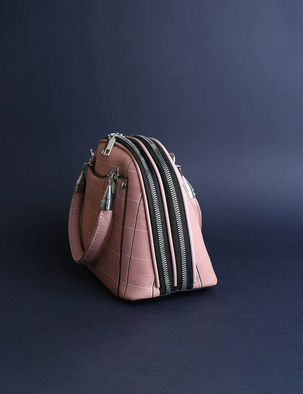 Dome Bag Pink Plaid