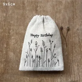 East of India Drawstring bag- Happy Birthday