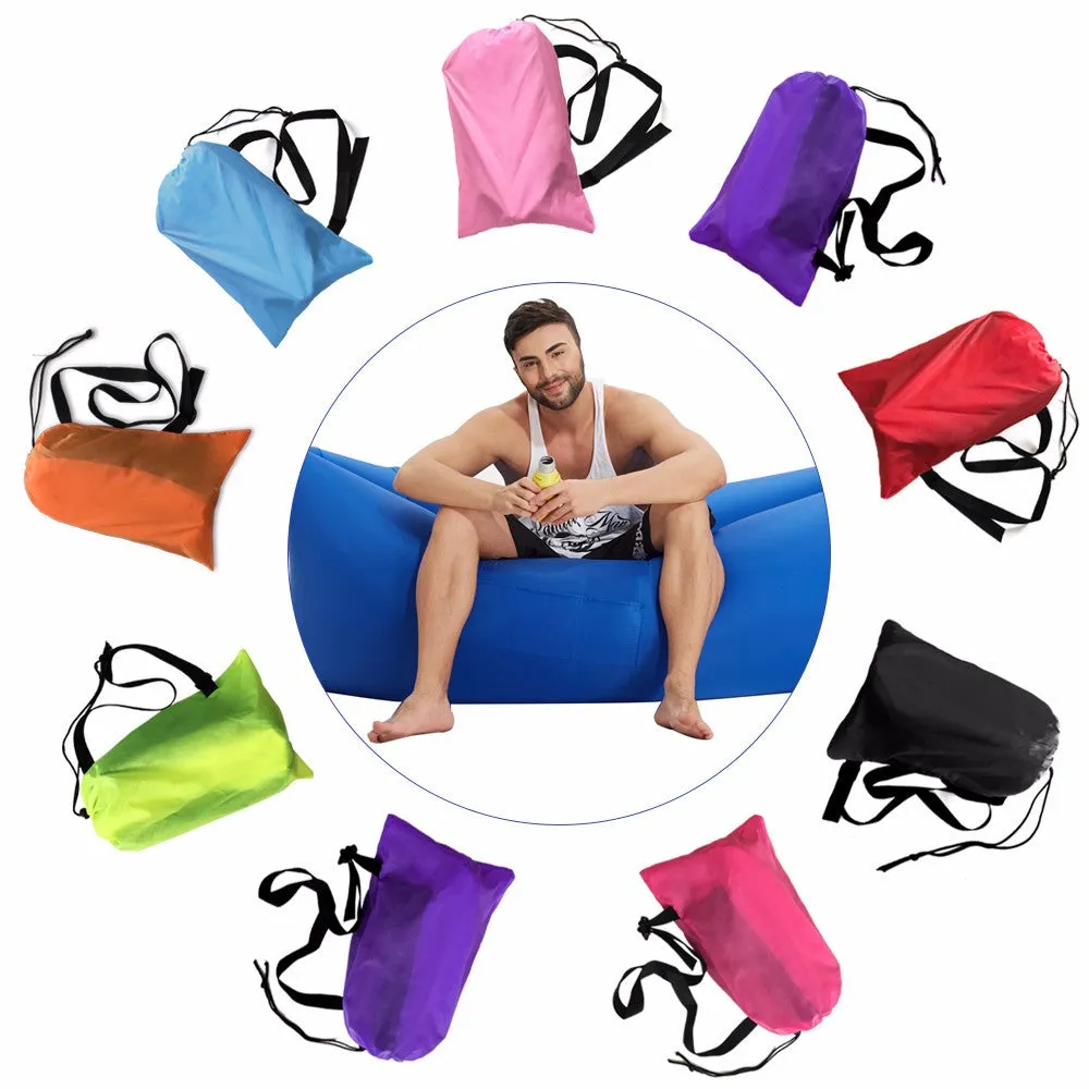 Easy Inflatable Hiking Camping Beach Banana Bed Sofa Lounge - Sleeping Bags Available in 14 Colors