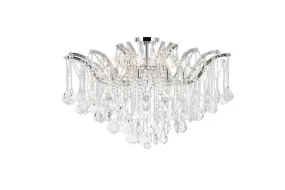 Eight Light Flush Mount from the Maria Theresa Collection in Chrome Finish by Elegant Lighting