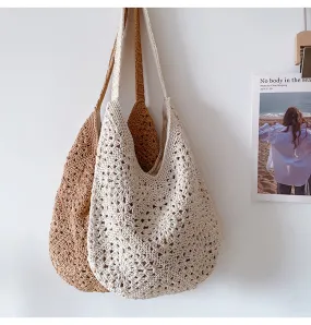 Elena Handbags Boho Crochet Shoulder Bag