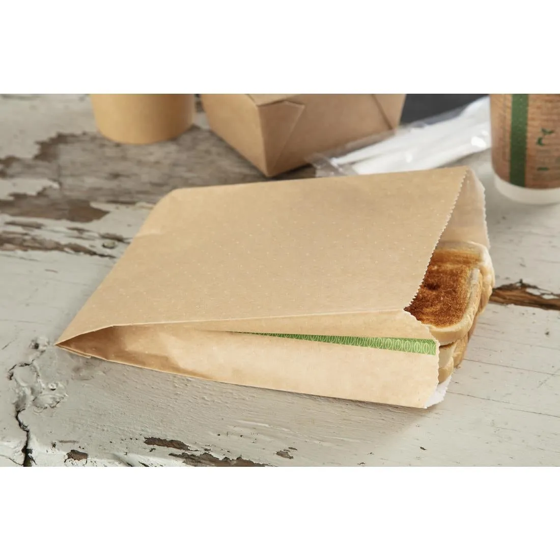 FC898 Vegware Compostable Therma Paper Hot Food Bags 292 x 127mm (Pack of 500)