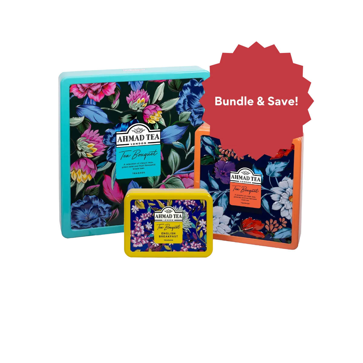 Floral Tea Caddy Trio Bundle