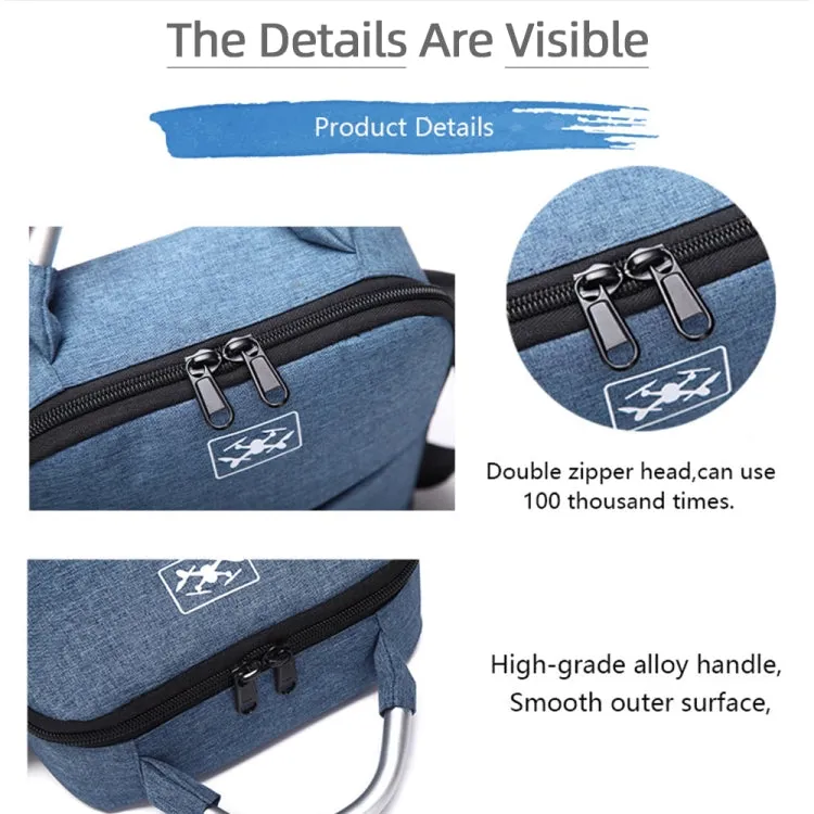 For DJI Mini SE Shockproof Single Shoulder Storage Carrying Case Box Bag, Size: 31 x 23 x 10cm(Blue   Black Liner)